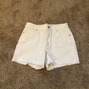 White Jean Shorts